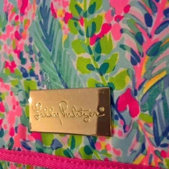 Lilly Pulitzer "Catch the Wave" Luggage Travel Bag Cosmetic Makeup Case - Picture 11 of 11